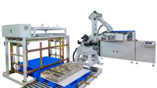Sistema de paletização robótica automática de robô HXMN60 para livro de capa dura