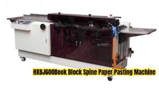 Fluxo de trabalho da máquina de colagem de papel para lombada de bloco de livro HXBJ600