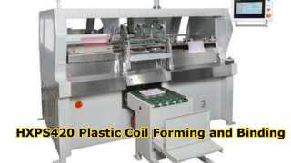 Máquina formadora e encadernadora de bobinas de plástico HXPS420.