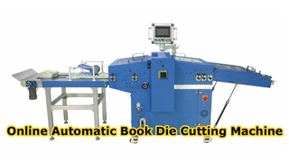 Máquina de corte e vinco automática de livros on-line