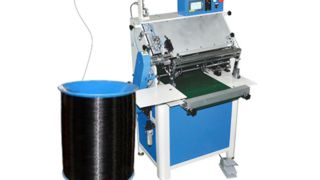 Máquina de encadernação em espiral para formação de fio de laço único semiautomático.