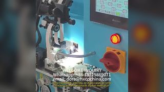 Fluxo de trabalho da máquina de aplicação de loop de caneta elástica semiautomática HX20EPL