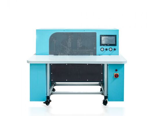 Máquina semiautomática HX18B para fixar elástico em cadernos, máquina semiautomática para fixar elástico em cadernos projetada para operação