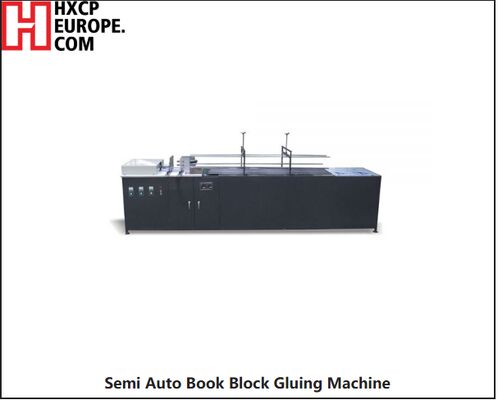 A máquina de colagem de blocos de livros semiautomática alimentação e prensagem