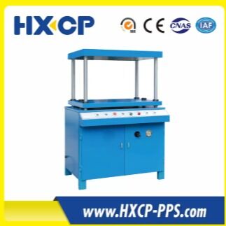 Máquina de duas prensagens HXSXP750 projetada para prensagem de blocos de livros de capa dura e cadernos de exercícios em linhas de produção de capa dura