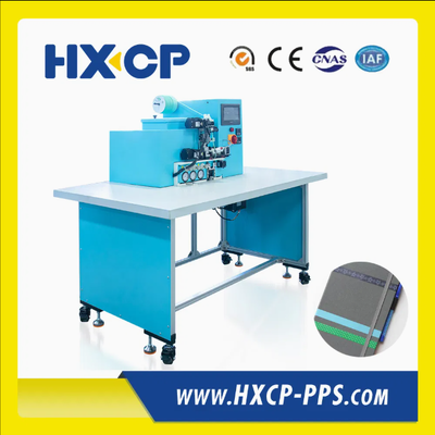 HX20EPL Máquina de Aplicação de Loops de caneta elástica semi-automática para notebooks agendas diários com função automática de colagem e prensagem de derretimento a quente