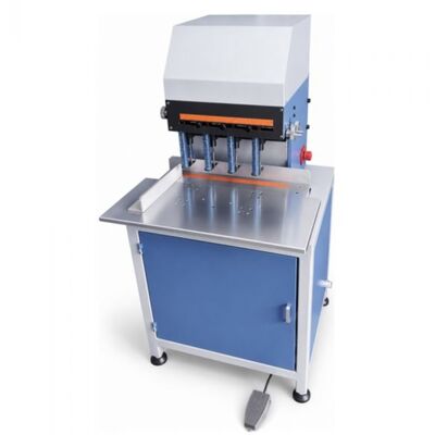 HXPD280 Máquina de perfuração de papel de quatro cabeças equipada com deslizadores lineares e colunas de guia para desempenho estável de perfuração